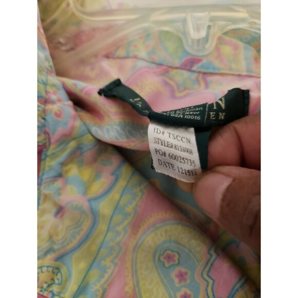 Lauren Ralph Lauren paisley print, 100% cotton sleep shirt, size small - Picture 5 of 5